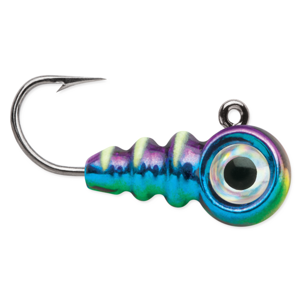 VMC Tungsten Larv Eye Jig 1/32oz Glow Metallic Rainbow (WS25)