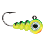 VMC Tungsten Larv Eye Jig 1/32oz Glow Fire Tiger (WS25)