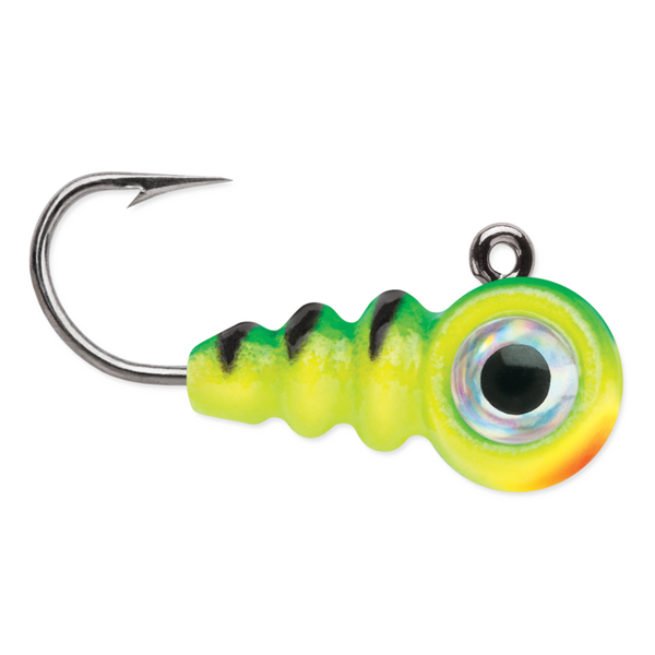VMC Tungsten Larv Eye Jig 1/32oz Glow Fire Tiger (WS25)