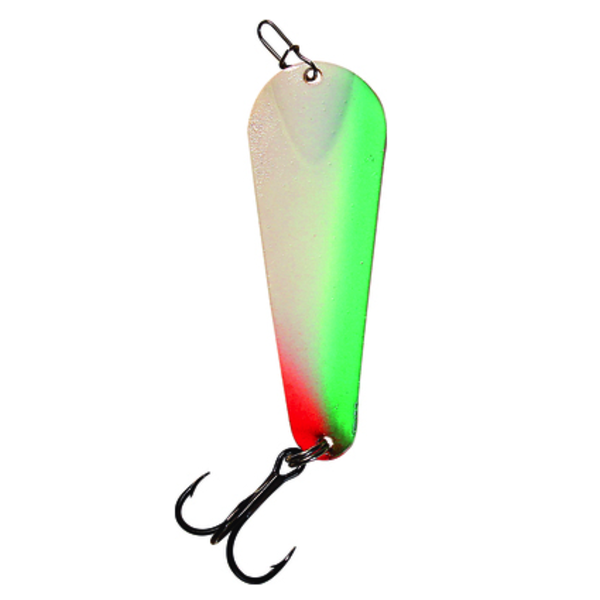 Custom Jigs&Spins Pro Glow Pro Series Slender Spoon. 1/4oz Green Glow Parrot Gold