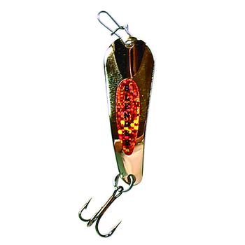 Custom Jigs&Spins Slender Spoon. 5/16oz Gold Orange