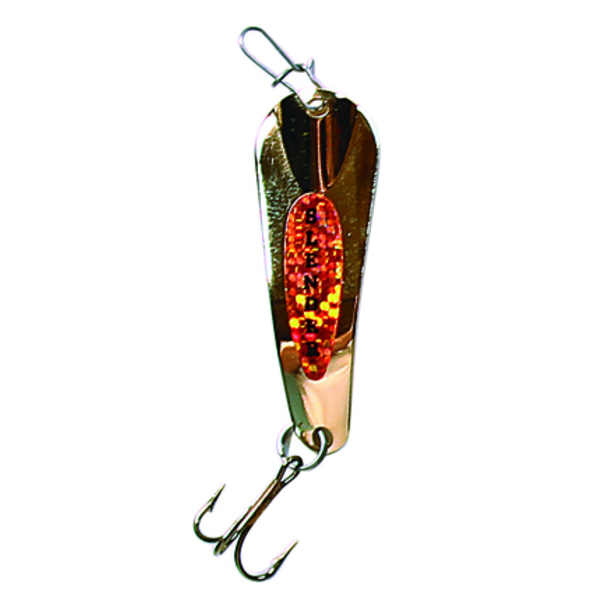 Custom Jigs&Spins Slender Spoon. 5/16oz Gold Orange