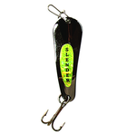 Custom Jigs&Spins Slender Spoon. 5/16oz Black Nickel Chartreuse