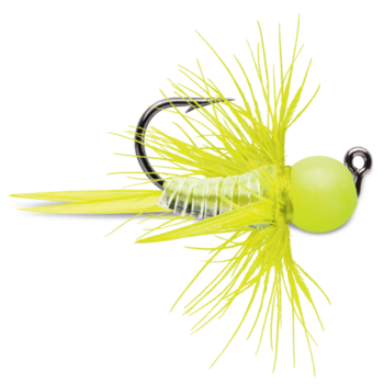 VMC Tungsten Bullfly Jig 1/16oz Glow Chartreuse 2-pk (WS25)