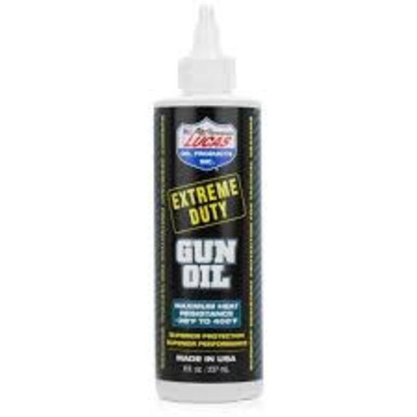 Lucas Oil 10877 Extreme Duty Gun Oil Against Heat Friction Wear 4 oz Squeeze Bottle