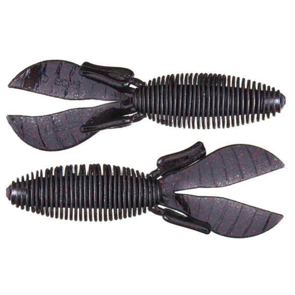 Missile Baits D Bomb 4" Black Red Flake 6-pk
