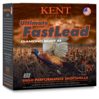 Kent Kent Ultimate Fast Lead Diamond Shot Upland Ammo, 20ga 3" 1-1/4oz #6 Shot 25rds