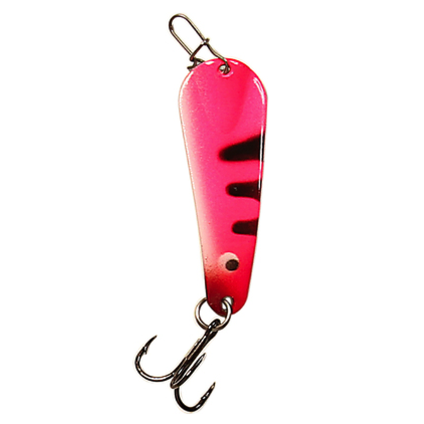 Custom Jigs&Spins Pro Series Slender Spoon. 5/16oz Nickel Pink Tiger