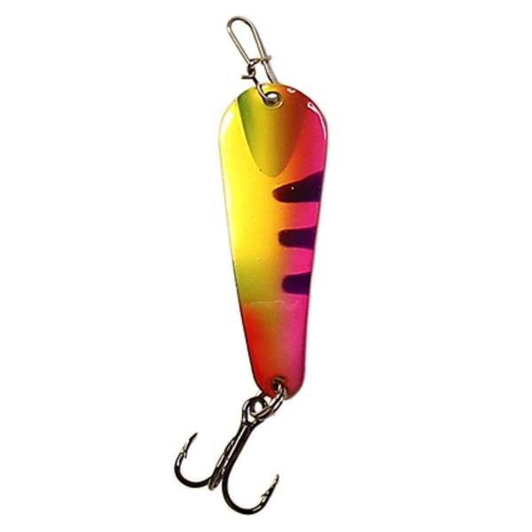 Custom Jigs&Spins Pro Series Slender Spoon. 5/16oz Gold Purple Firetiger