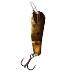 Custom Jigs&Spins Pro Series Slender Spoon. 5/16oz Nickel Gold Muffin