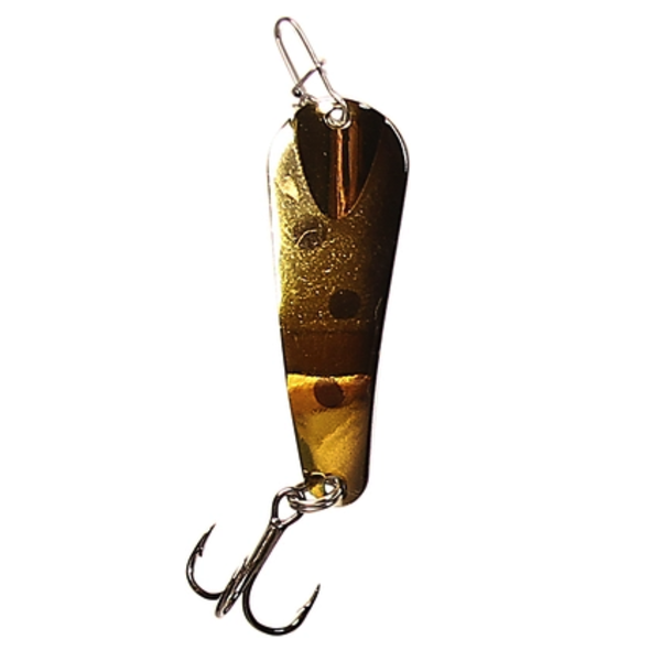Custom Jigs&Spins Pro Series Slender Spoon. 5/16oz Nickel Gold Muffin
