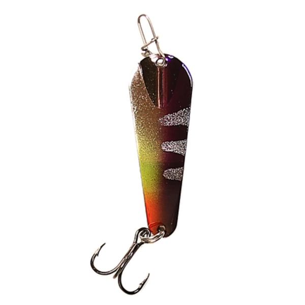 Custom Jigs&Spins Pro Series Slender Spoon. 5/16oz Gold Purple Descent