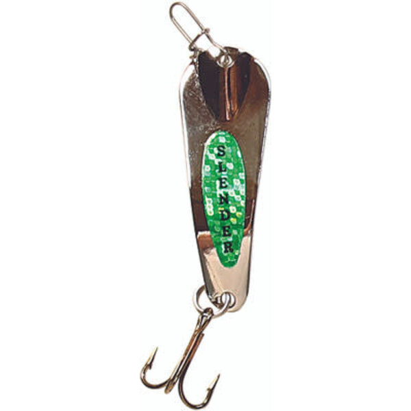 Custom Jigs&Spins Slender Spoon. 5/16oz Gold Lime
