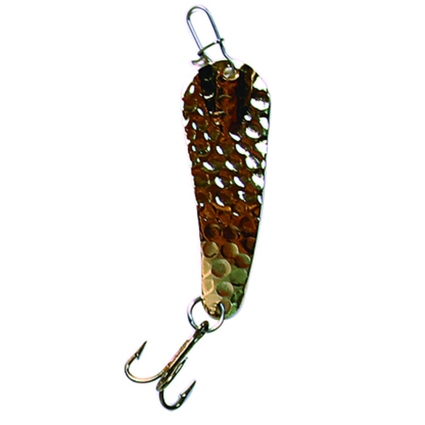 Custom Jigs&Spins Slender Spoon. 5/16oz Hammered Gold