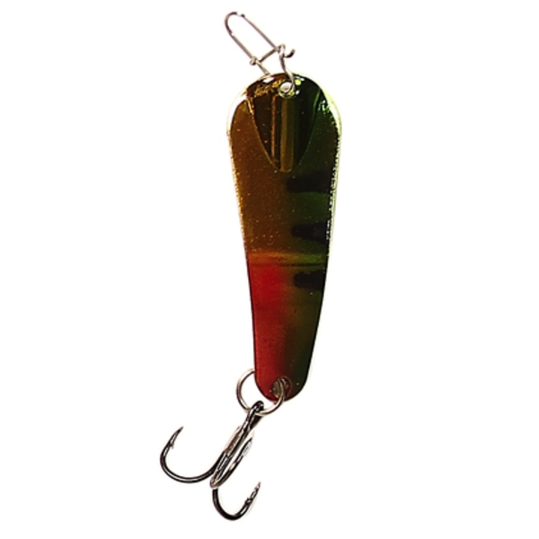 Custom Jigs&Spins Pro Series Slender Spoon. 5/16oz Nickel Sour Apple Tiger