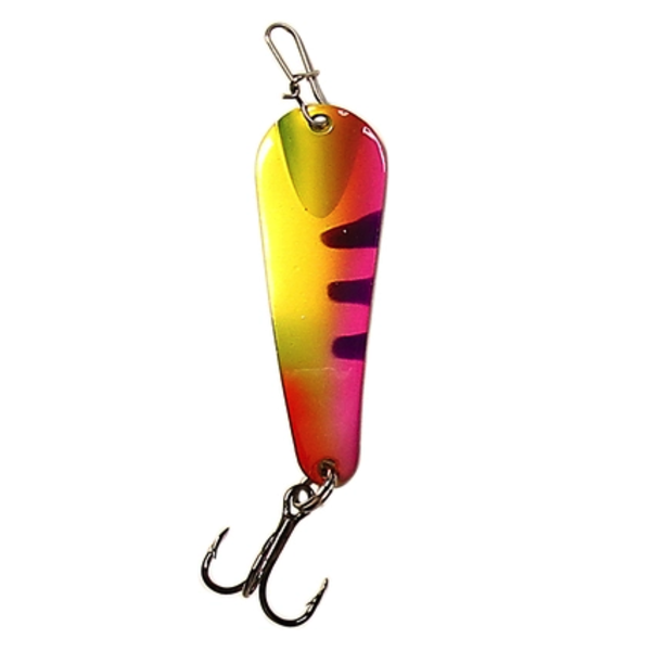 Custom Jigs&Spins Pro Series Slender Spoon. 1/4oz Gold Purple Firetiger