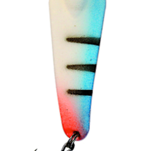 Custom Jigs&Spins Pro Glow Pro Series Slender Spoon. 1/4oz Blue Glow Tiger Gold