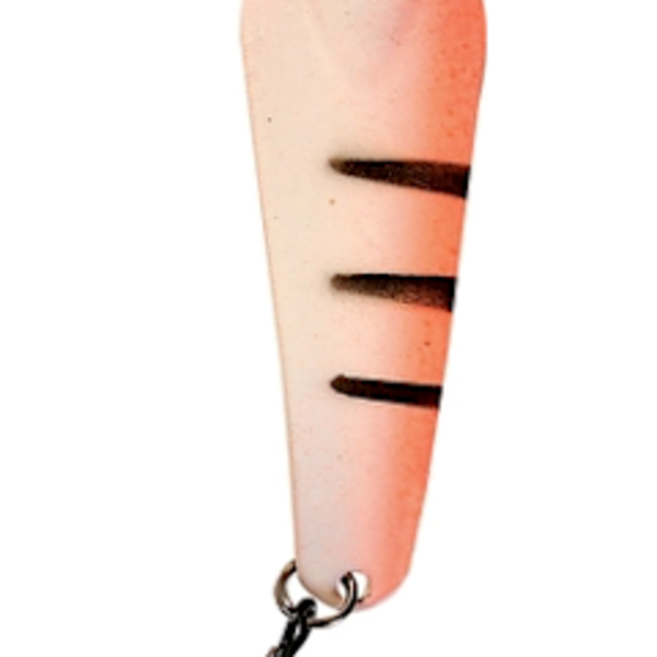 Custom Jigs&Spins Pro Glow Pro Series Slender Spoon. 1/46oz Green Glow Red Tiger Gold