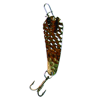 Custom Jigs&Spins Slender Spoon. 1/4oz Hammered Gold