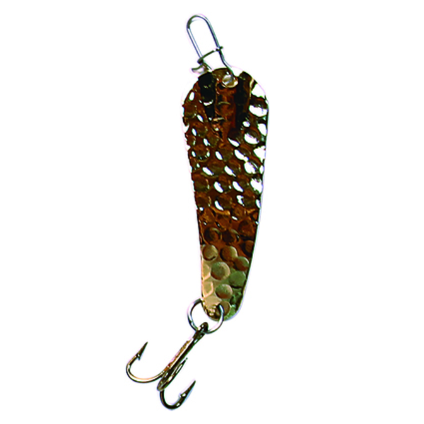 Custom Jigs&Spins Slender Spoon. 1/4oz Hammered Gold