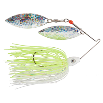 Nichols Pulsator Shattered Glass 1/2oz White & Chartreuse. Double Willow
