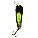 Custom Jigs&Spins Slender Spoon. 1/4oz Black Nickel Chartreuse