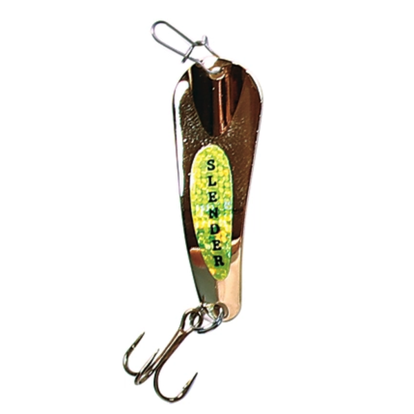 Custom Jigs&Spins Slender Spoon. 1/4oz Nickel Chartreuse