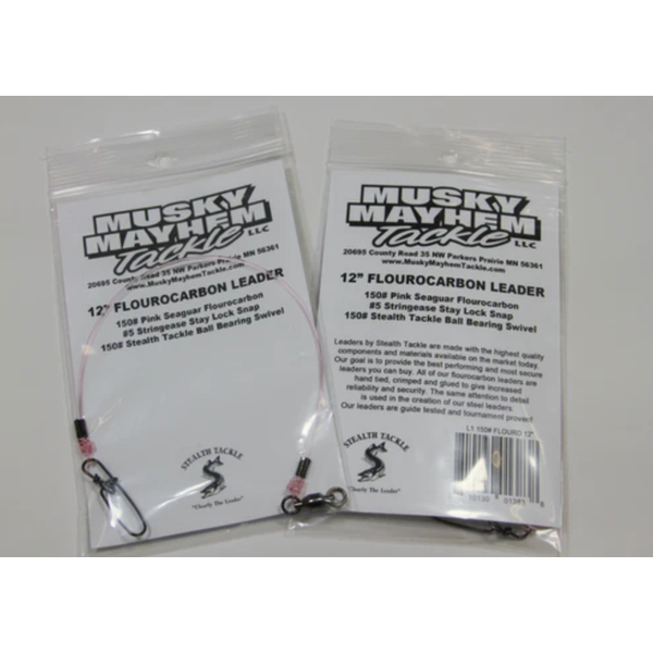 Musky Mayhem Tackle 12" Fluorocarbon Casting Leader