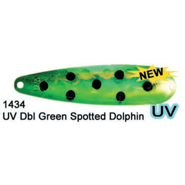 Dreamweaver Mag Spoon. UV Double Green Spotted Dolphin