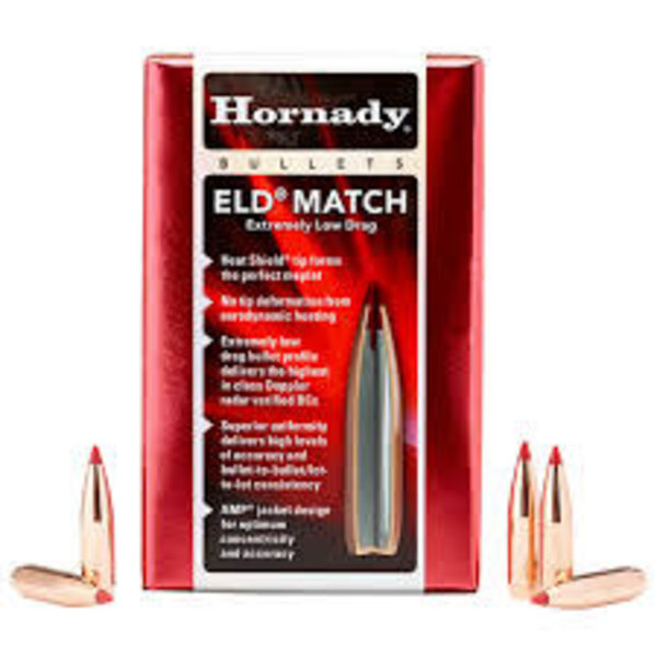 Hornady ELD Match Bullets with Heat Shield 22 cal .224" 52 gr ELD MATCH 100/ct