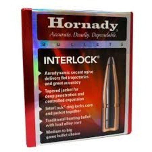 Hornady 30 Cal .308 Dia 165 Gr Interlock SP Bullets Qty 100