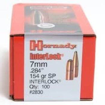 Hornady 7mm 154gr SP Interlock .284" Bullets Qty 100