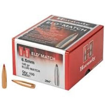 Hornady 6.5mm 140gr BTHP  .264" Match Grade Qty 100