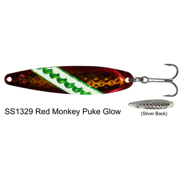 Dreamweaver Super Slim Spoon. Red Monkey Puke Glo