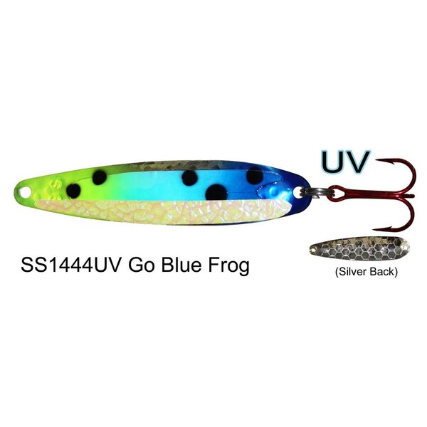 Dreamweaver Super Slim Spoon. UV Go Blue Frog