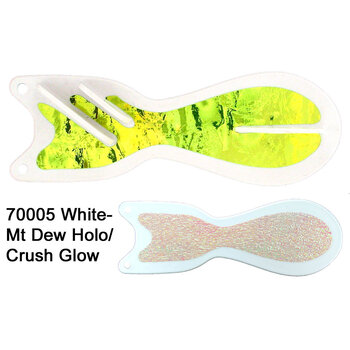 Dreamweaver Spin Doctor 10" Flasher White Mountain Dew Glow Crush