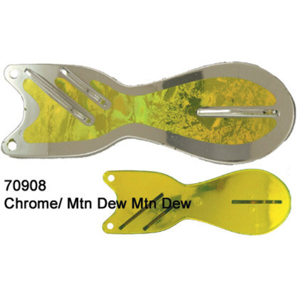Dreamweaver Spin Doctor 8" Flasher Chrome Mountain Dew/Dew