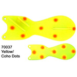Dreamweaver Spin Doctor 8" Flasher Yellow Coho Dots
