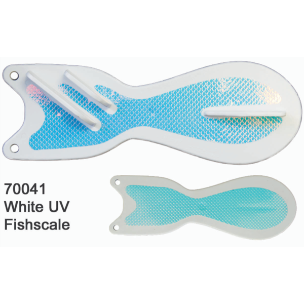 Dreamweaver Spin Doctor 8" Flasher White UV Fishscale