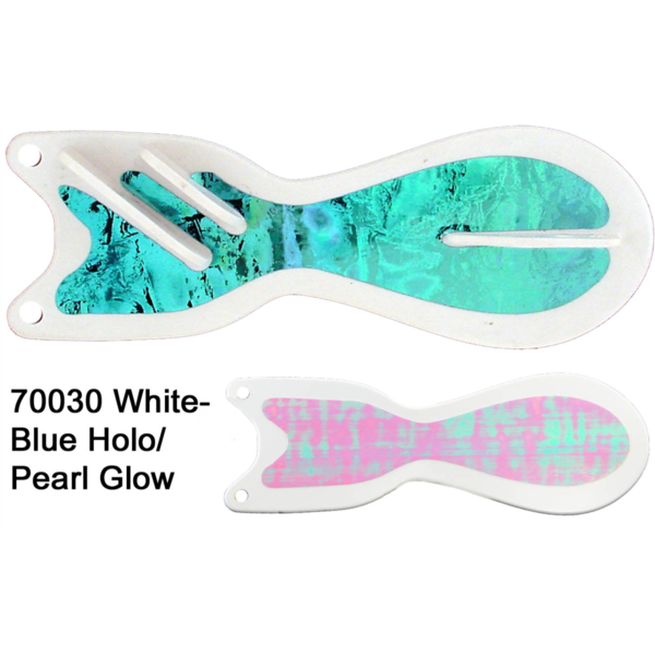Dreamweaver Spin Doctor 8" Flasher White Blue Hologram