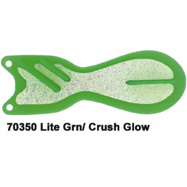 Dreamweaver Spin Doctor 8" Flasher Lite Green Crush Glow