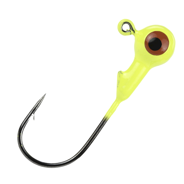 Strike King Mr Crappie Jig Head 1/32oz Chartreuse 8-pk