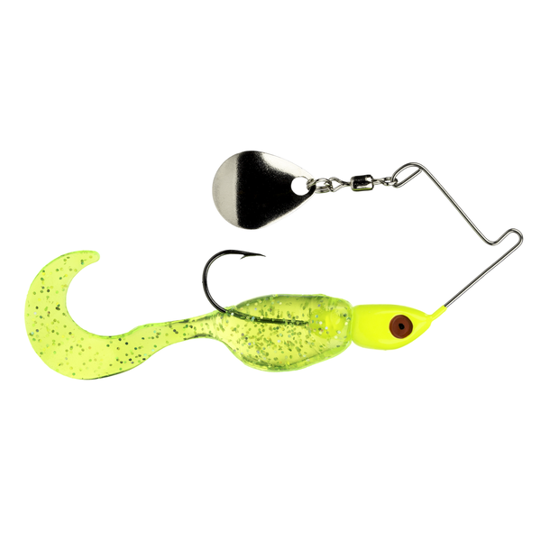Strike King Mr Crappie Spin Baby Spinnerbait 1/8oz Chartreuse Shiner