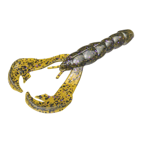 Strike King Rage Tail Craw Green Pumpkin Purple & Gold Flake 7-pk