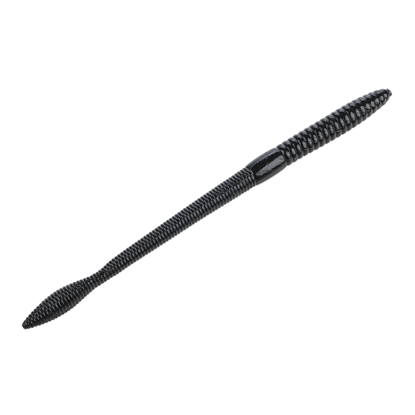 Strike King KVD Finesse Worm 6.5" Black 12-pk