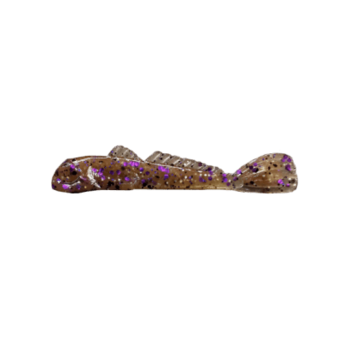 Grumpy Bait Mini Goby. Natural Goby/Purple 2.25" 10-pk