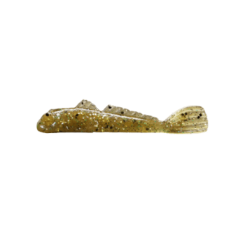 Grumpy Bait Mini Goby. Natural Goby/Green 2.25" 10-pk