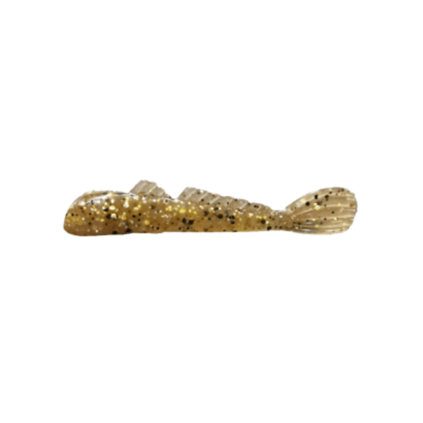 Grumpy Bait Mini Goby. Natural Goby/Gold 2.25" 10-pk
