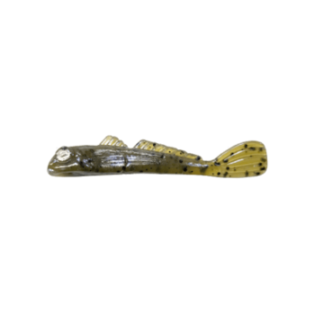 Grumpy Bait Mini Goby. Green Pumpkin 2.25" 10-pk