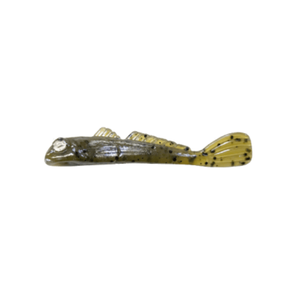 Grumpy Bait Mini Goby. Green Pumpkin 2.25" 10-pk